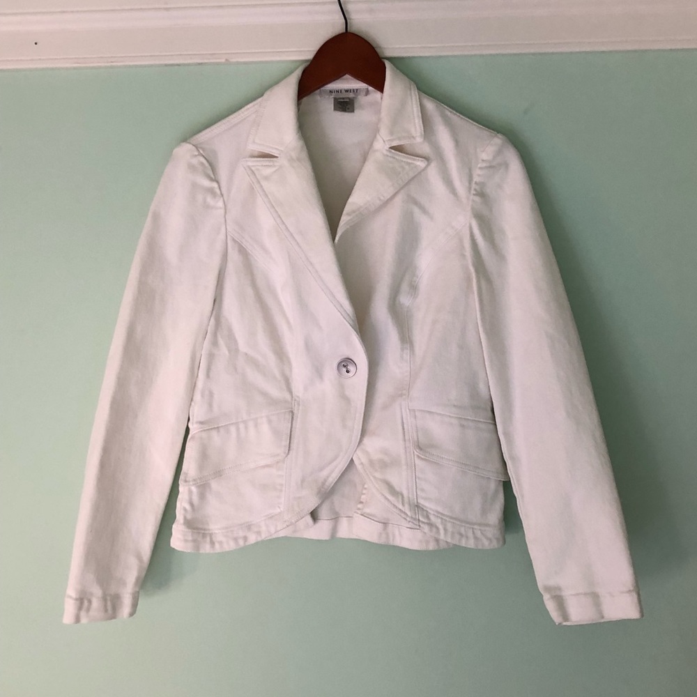 Nine West White jean jacket
